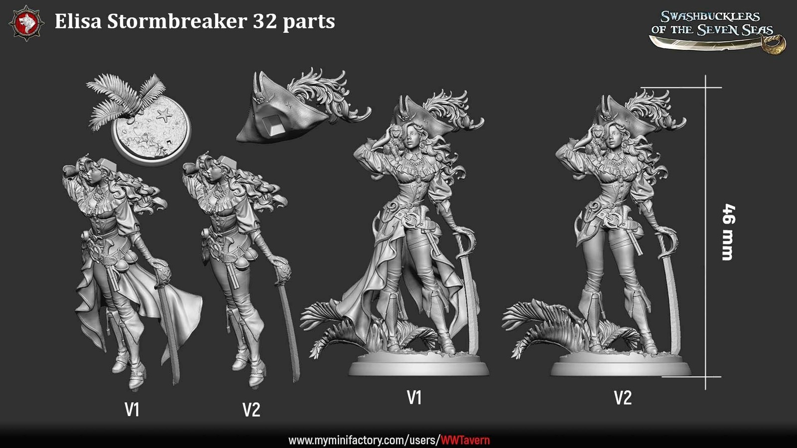Elisa Stormbreaker - Resin Tabletop Miniature