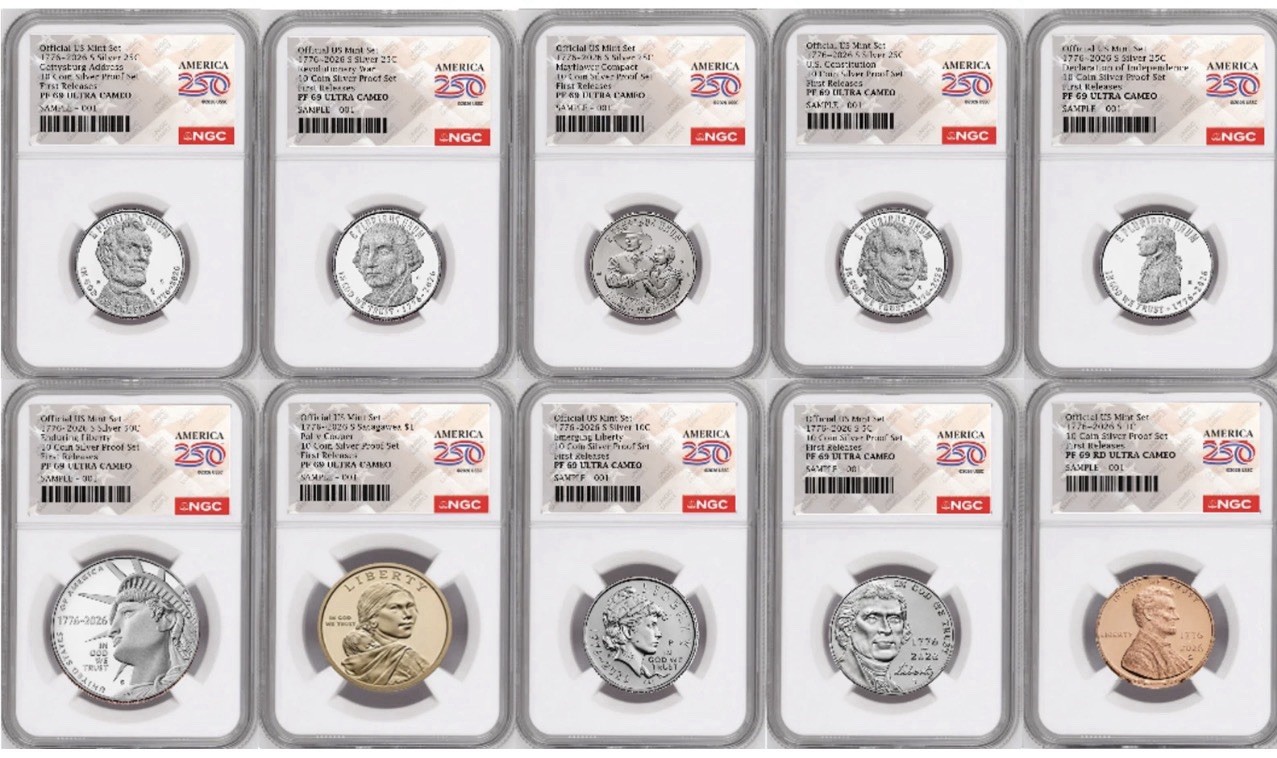 1776-2026 US Mint  Silver Proof Set NGC PF69 FR AMERICA 250
