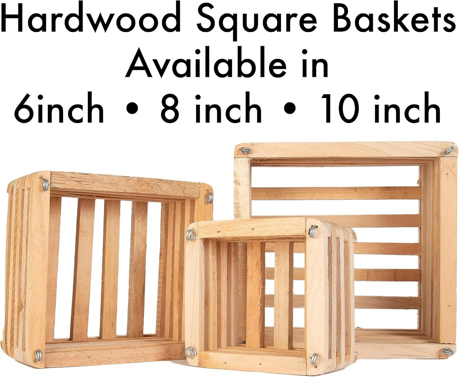 Cedar Slat Vanda Basket - 6 inch Square