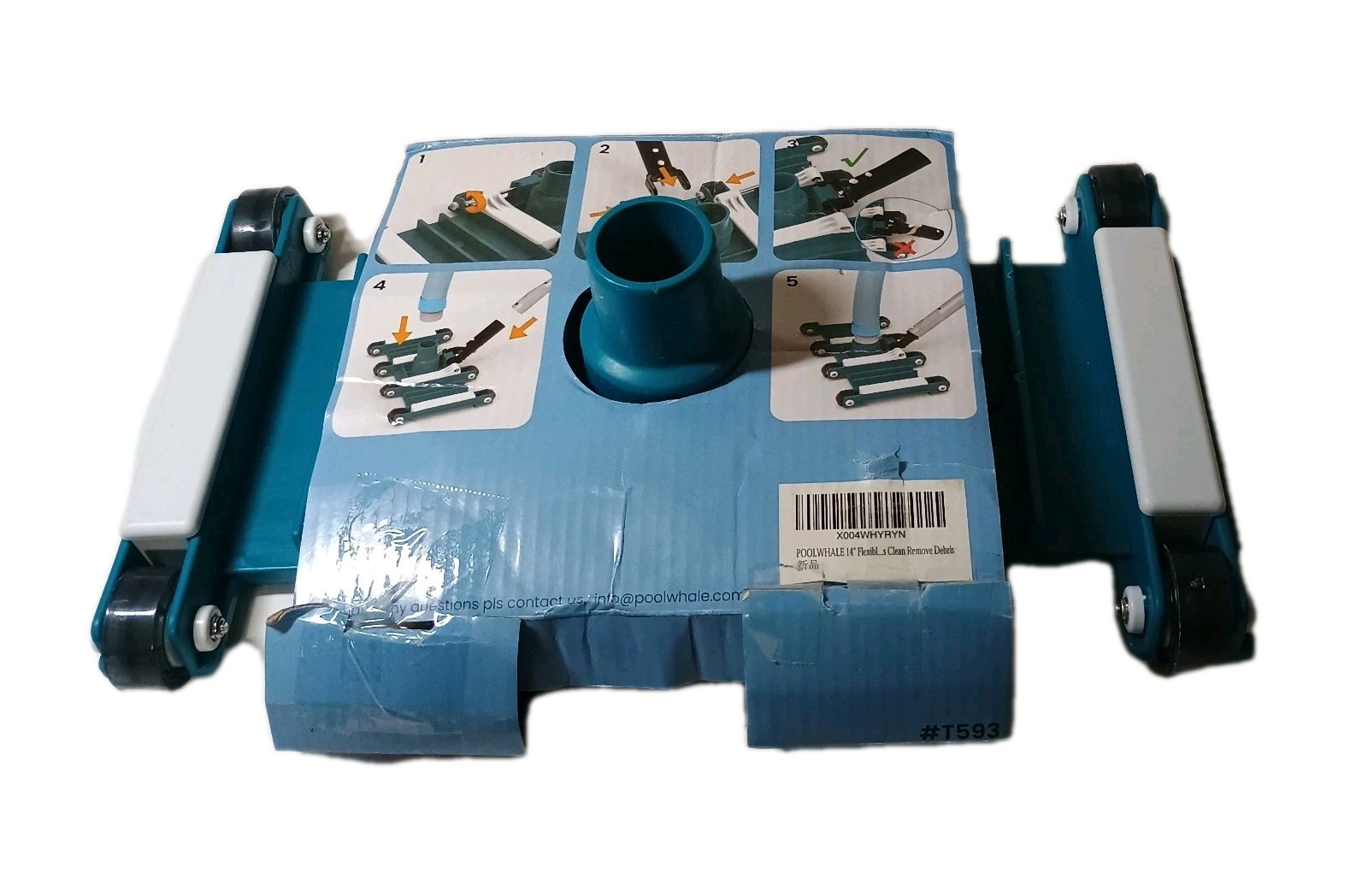 14" Professional Pool Vacuum Head With Wheels  For Inground & Above Ground Pools