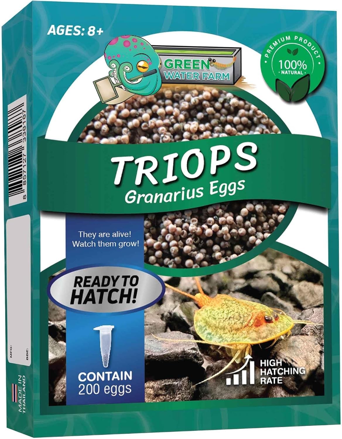 Triops Granarius Eggs for Hatching and Culture Suitable to be Pet and Science...