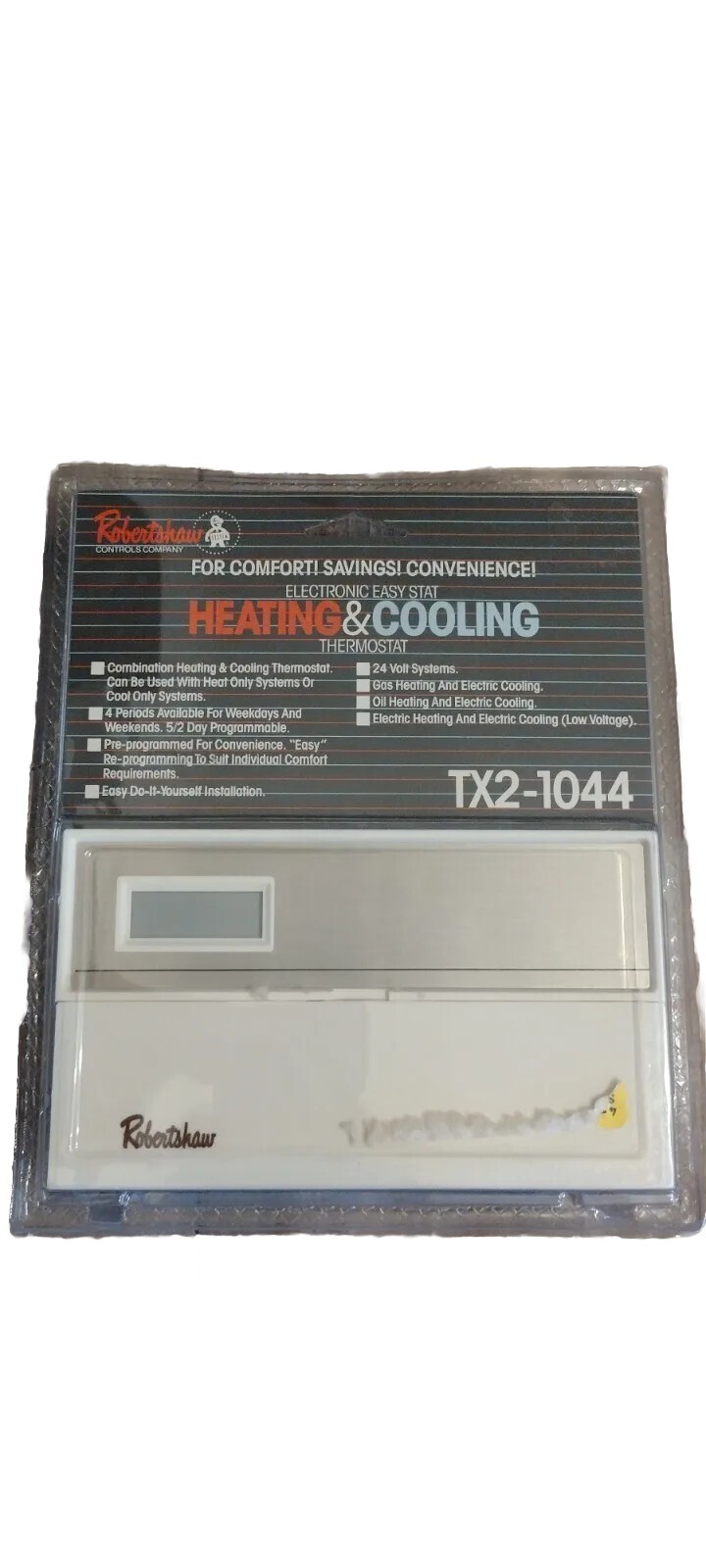Robertshaw Thermostat Heating and Cooling Home House Model TX2-1044 (Open Box)