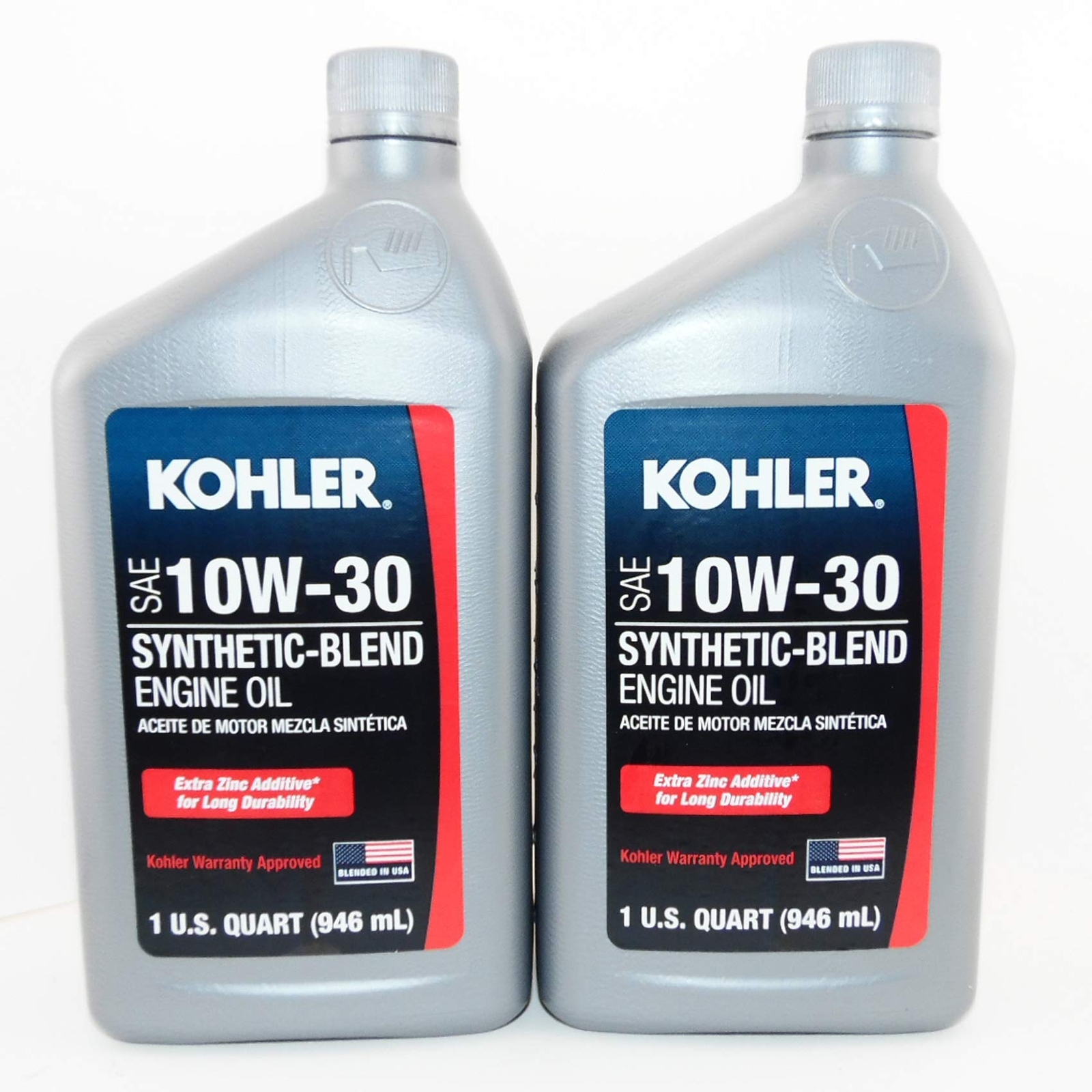 GENUINE OEM KOHLER PART # 25 357 65-S 10W30 SYNTHETIC OIL QUART 2 PACK