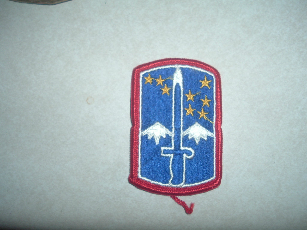 MILITARY SHOULDER PATCH 172ND INFANTRY BRIGADE COLORED SEW ON