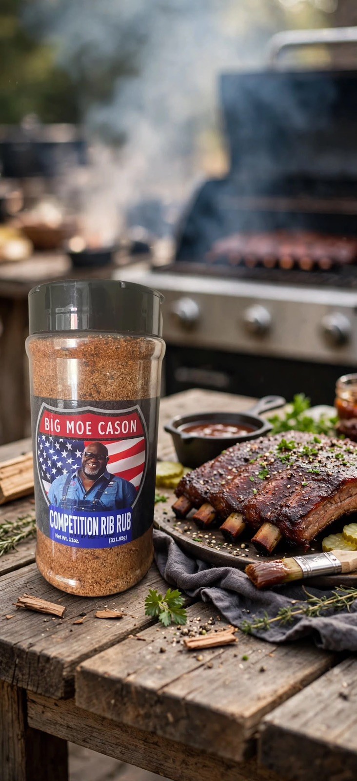 Big Moe Cason Competition Rib Rub BBQ Rub 11 oz