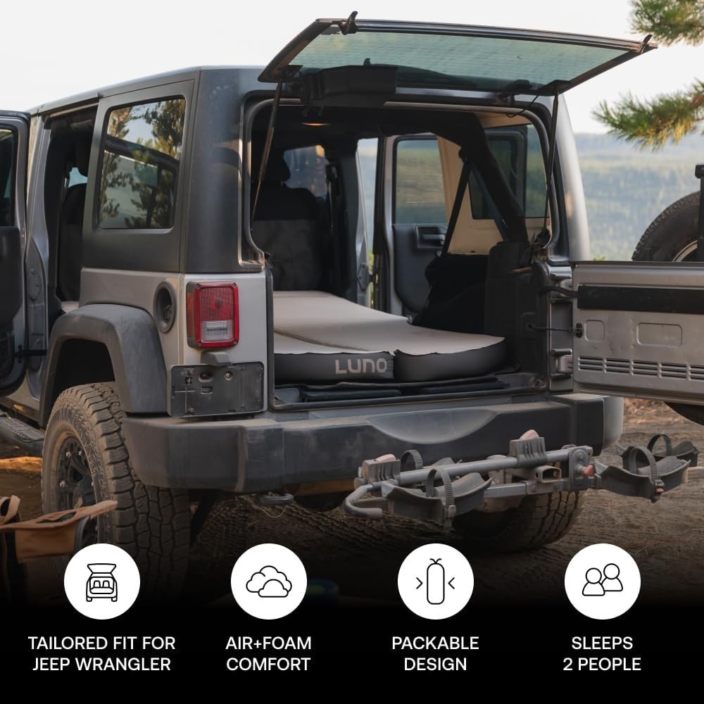 Luno AIR+FOAM PRO Vehicle Mattress Fits Jeep Wrangler JL 4-Door Models 2018+