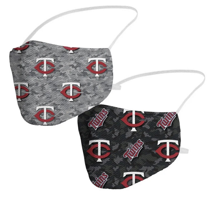 Minnesota Twins Fanatics Branded Adult Camo Duo Face Coverings Masks 2 Pack
