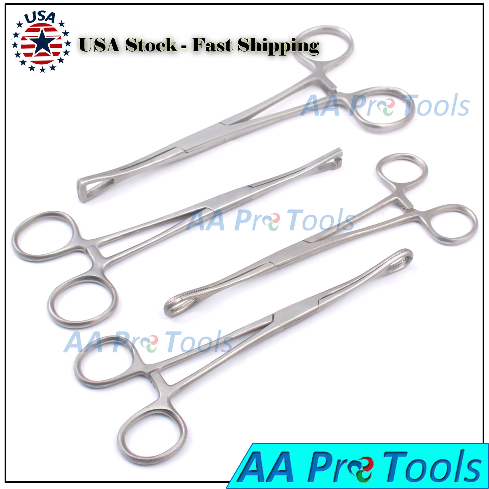 Sponge Forceps Clamps and Pennington Forceps Body Piercing Plier 6.5" (Choose)