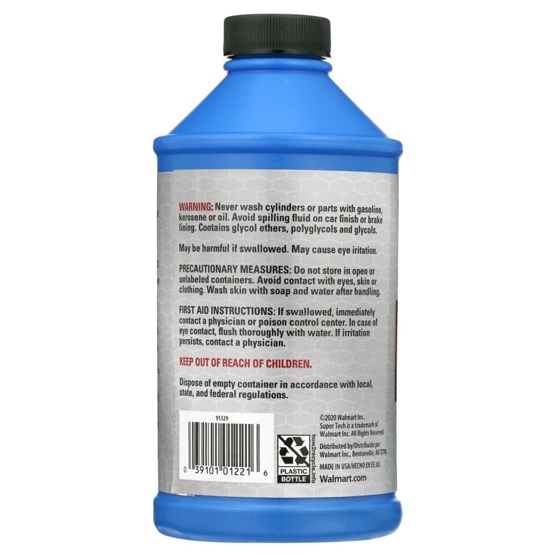 Super Tech DOT 4 Brake Fluid High Performance Brake Oil, 12 fl oz