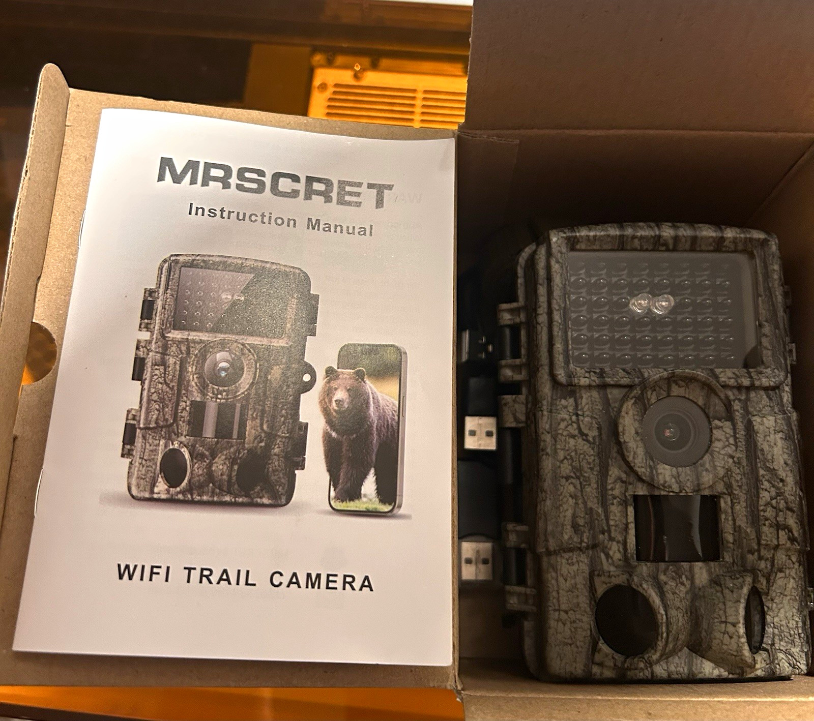 MRSCRET 4K 60MP WiFi/Bluetooth Trail Camera 98ft Night Vision Weatherproof