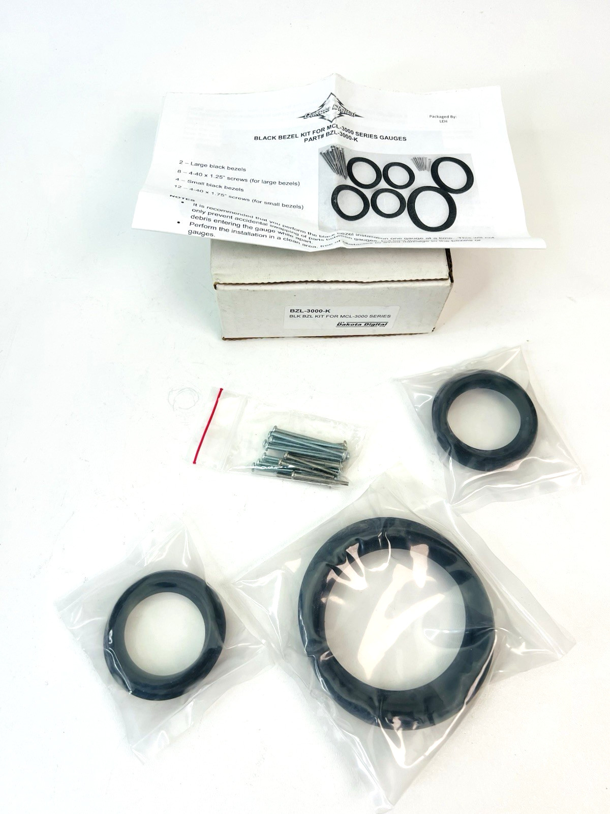 Dakota Digital BZL-3000-K Matte Black Gauge Bezel Kit