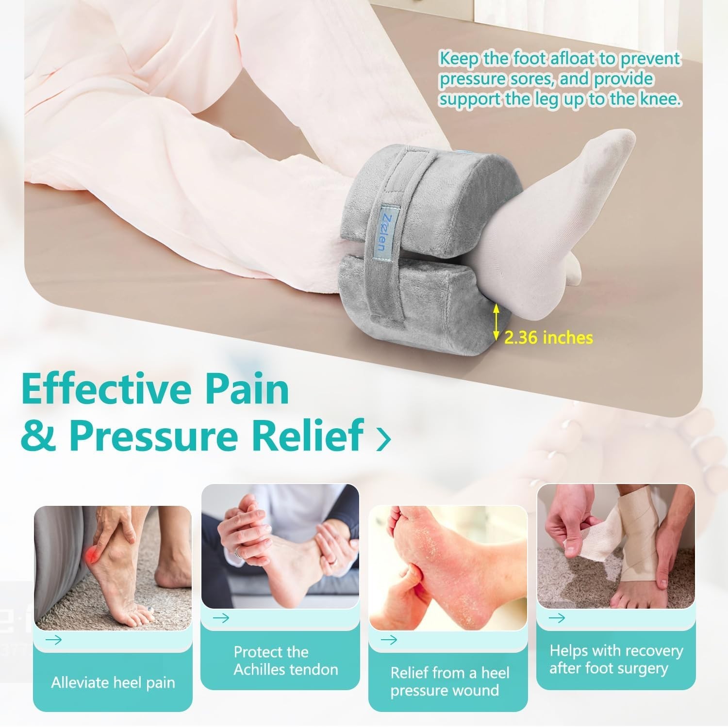 Lightweight Adjustable Ankle Support Pillow for Comfort & Enhanced Blood Flow