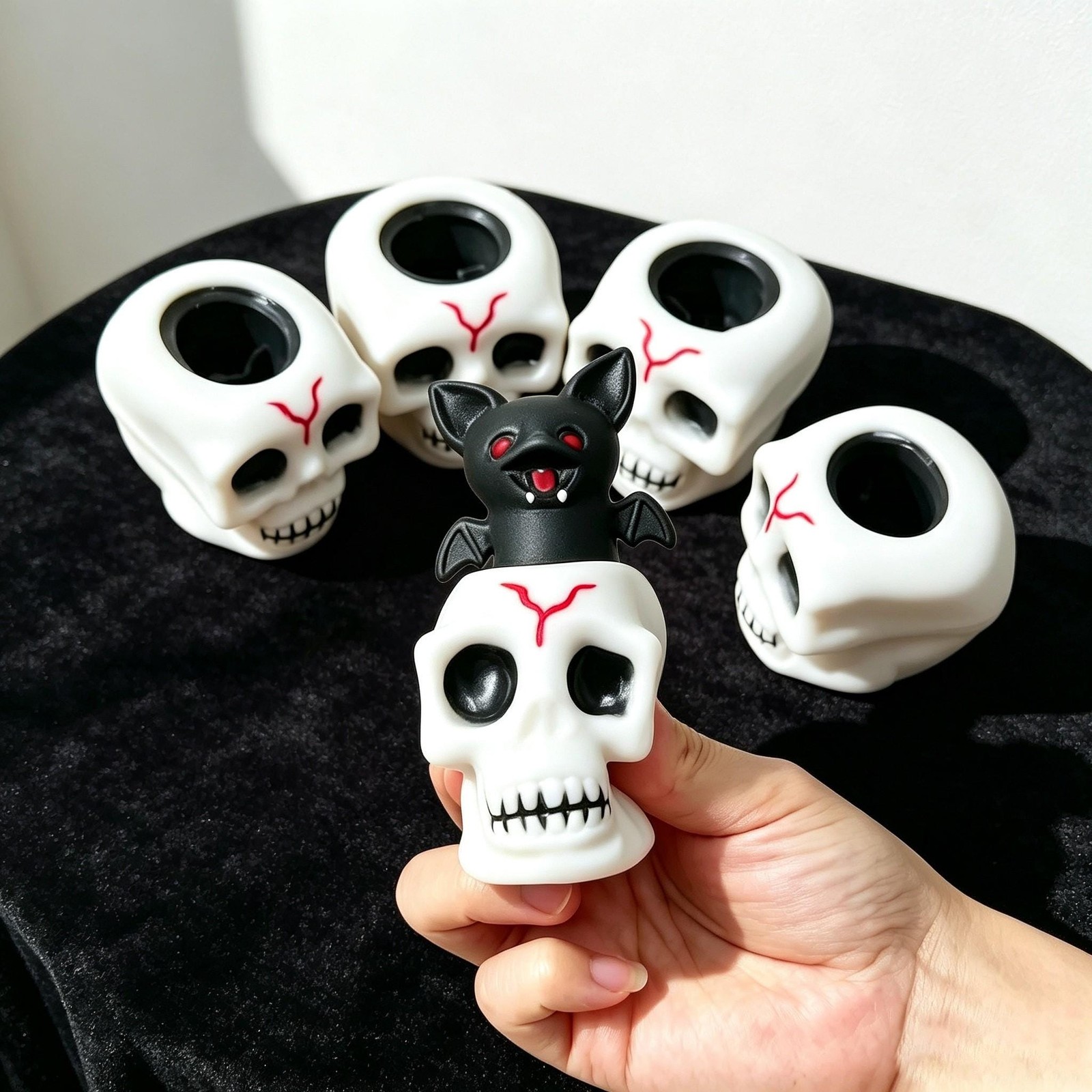 Halloween Skull Squishy Toy Soft Stress Relief Fidget Sensory Toy Kids Adults