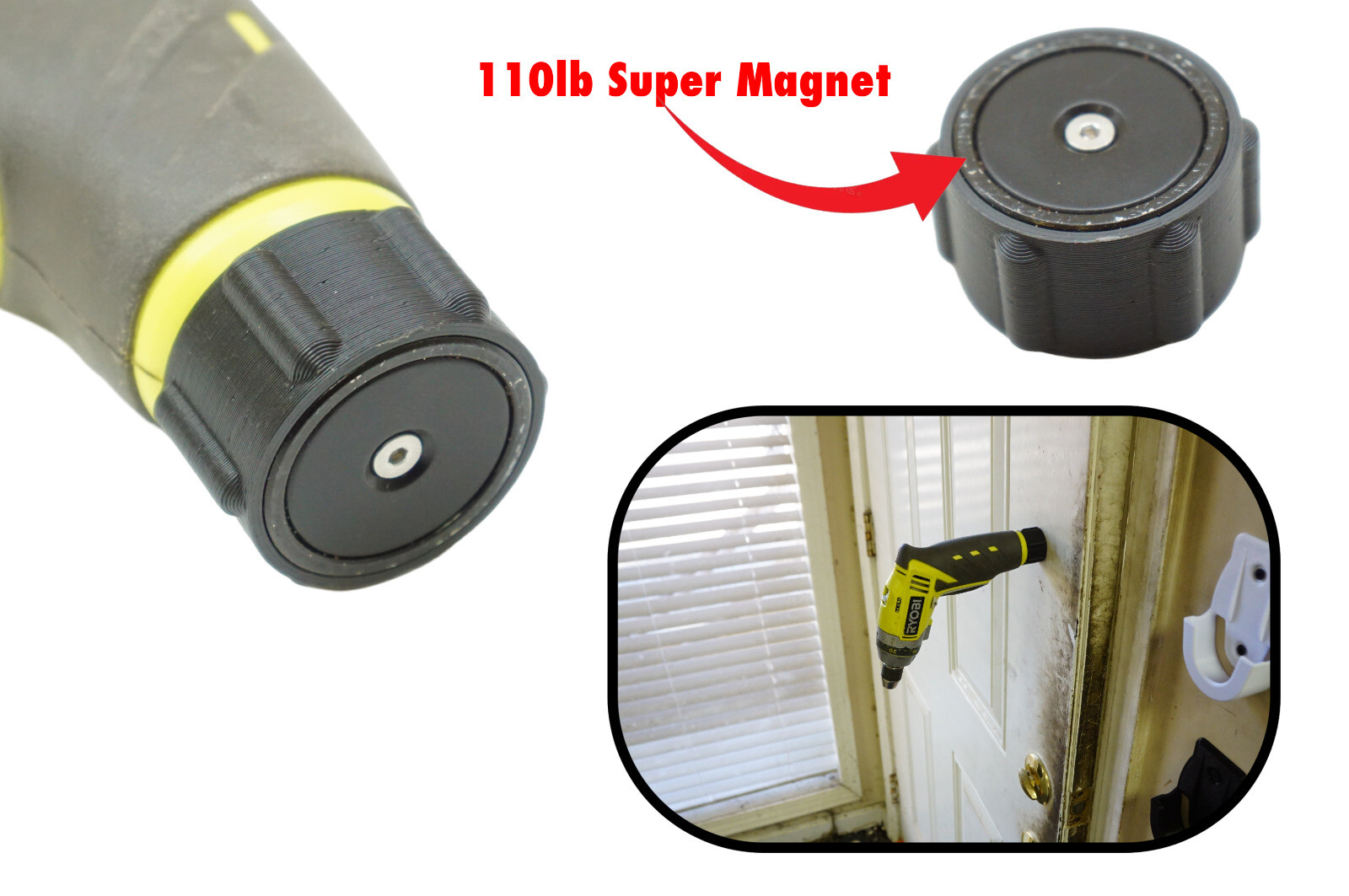 MAGNETIC Battery Cover Cap for Ryobi Tek4 4v Electric Screwdriver HP53L & HP54L