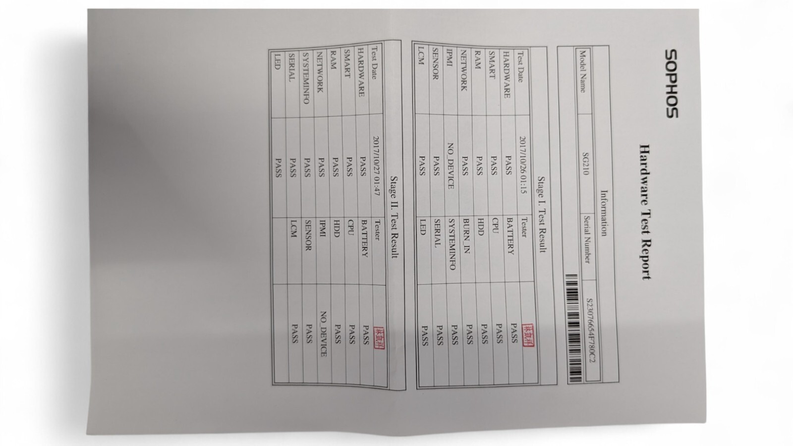 Sophos SG 210 Rev. 3 Firewall Network Security Appliance