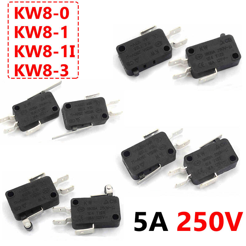 Limit Switch Long Roller Lever Limit Switch KW8 250V 5A Various Lever Lengths