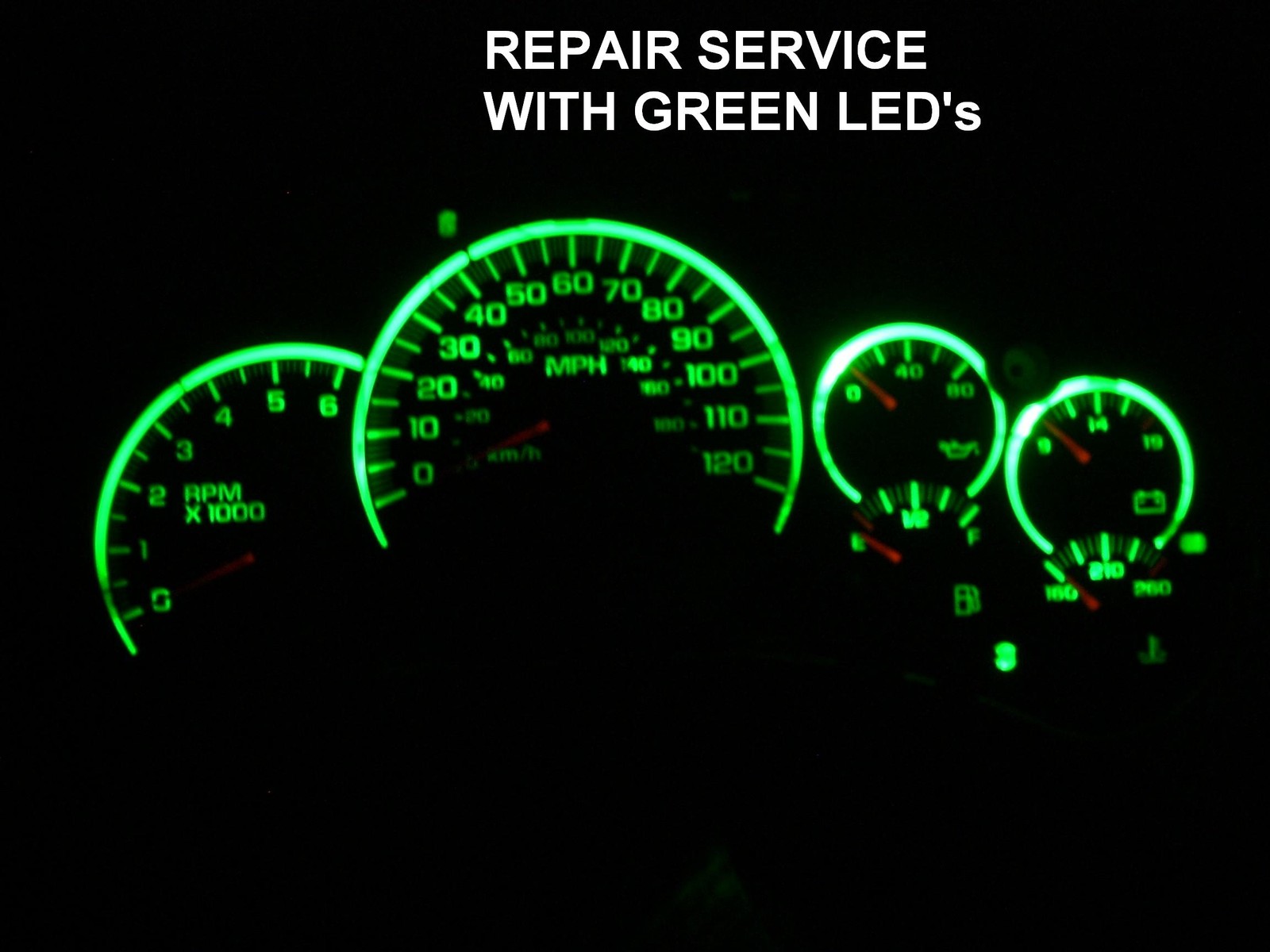 2003 - 2006 GM Chevy Speedometer Instrument Gauge Cluster Repair w/Green LED's
