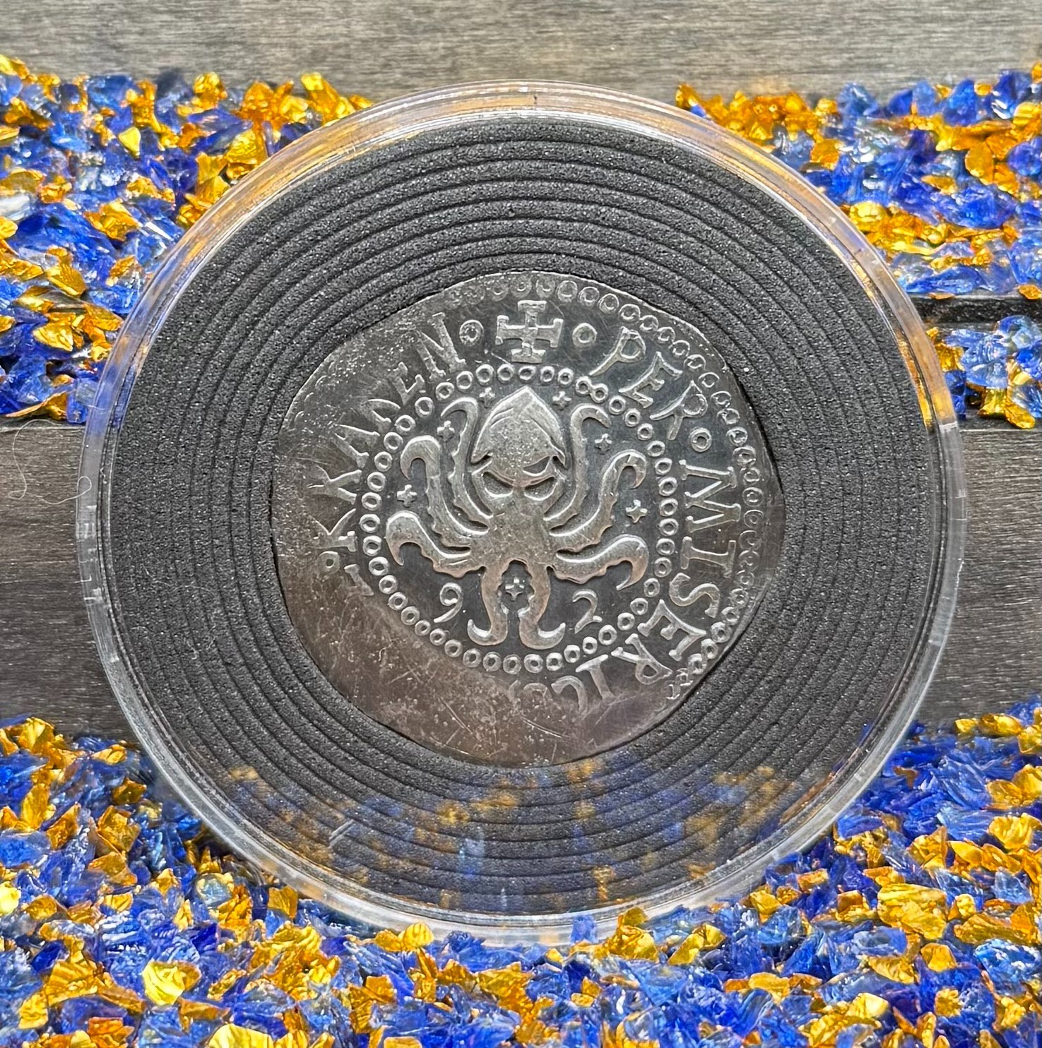 27g .999 Fine Silver 1492 The Kraken Pirate Treasure Chest Capsule BSG COA NEW