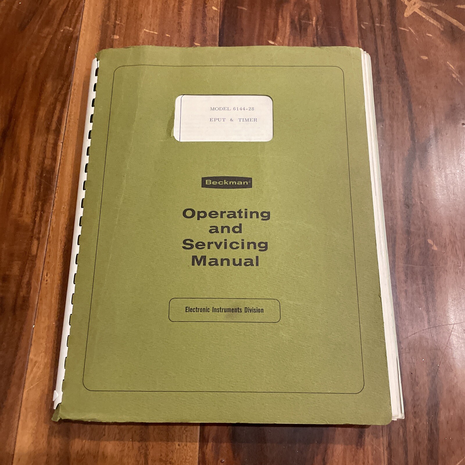 Beckman 6144-28 EPUT & Timer Operating & Servicing Manual
