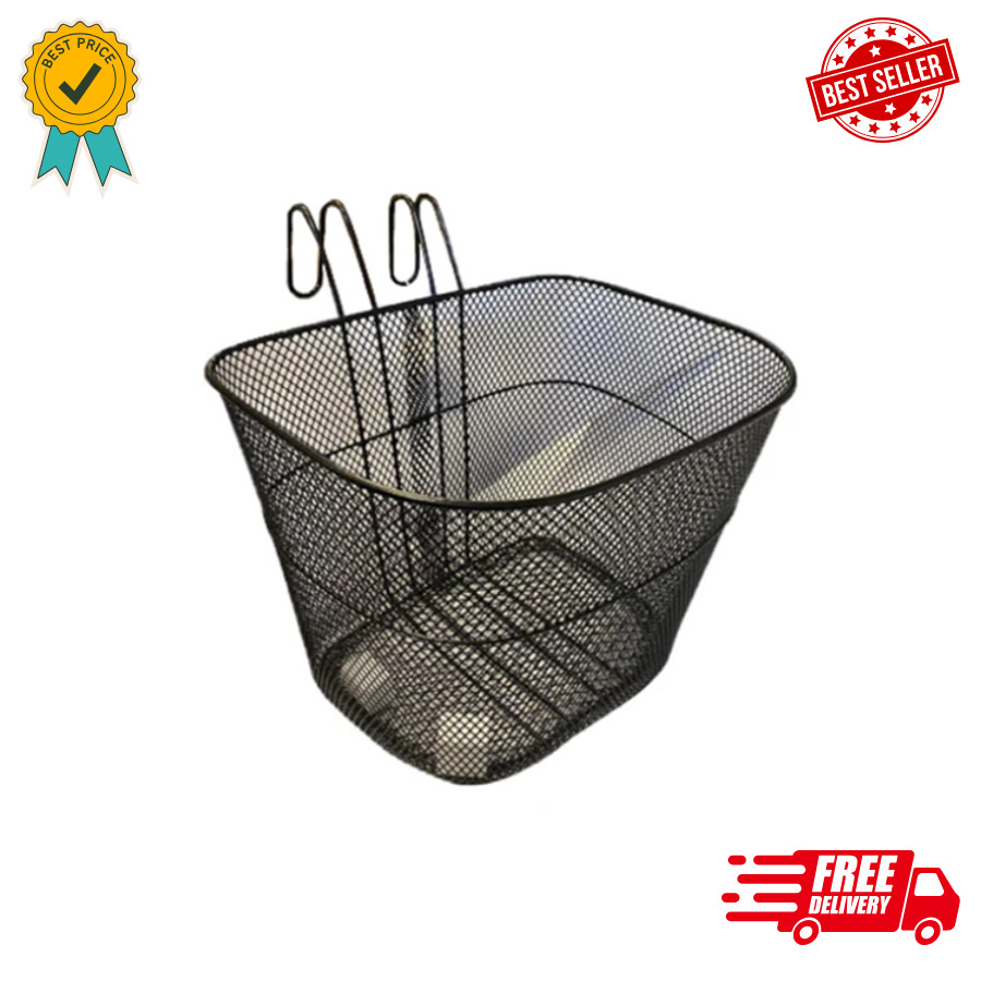 Detachable Bike Basket - Metal Bicycle Basket Lift-Off Front Bike Basket