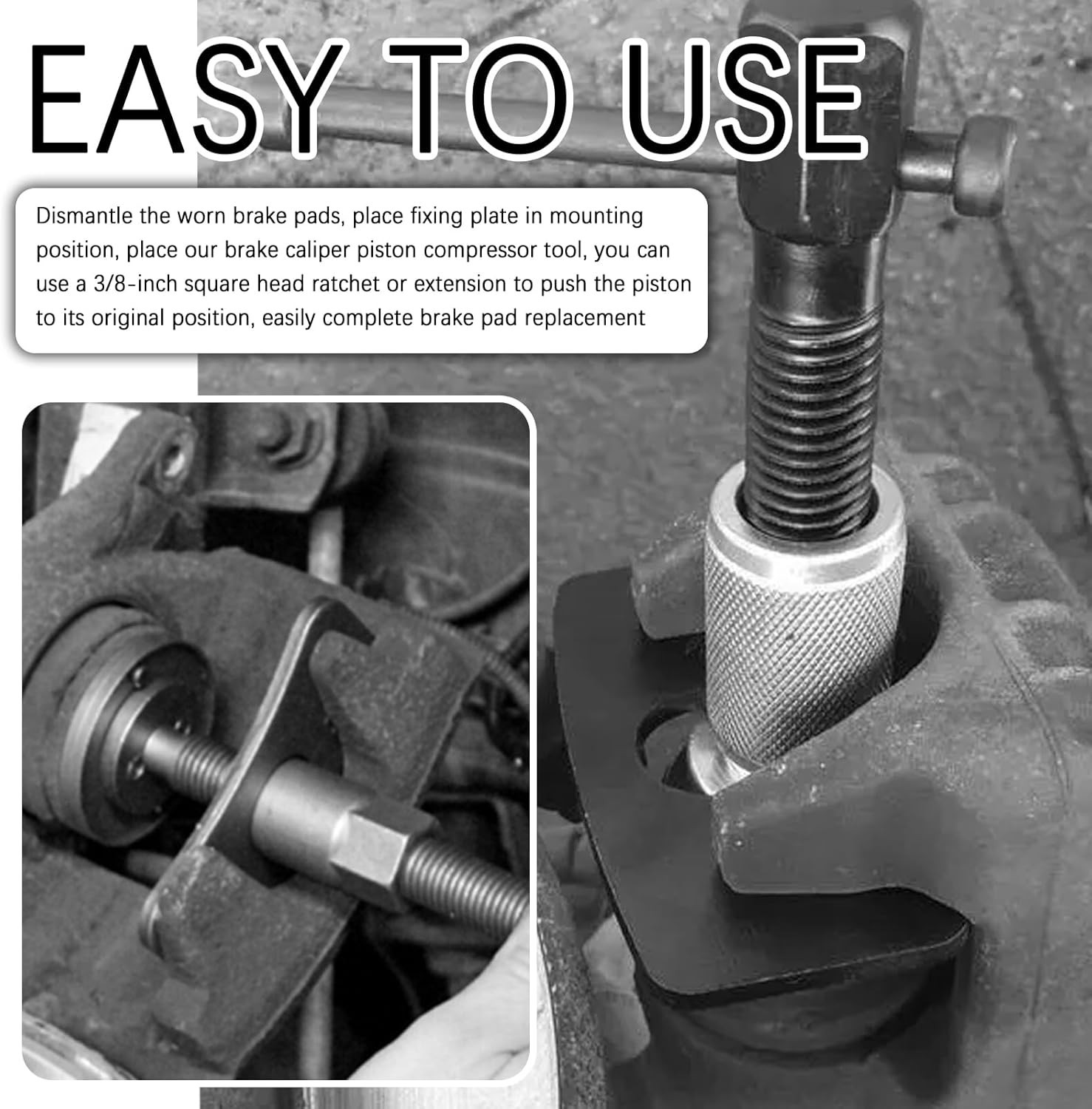 Brake Caliper Compression Tool, 5PCS Heavy Duty Piston Compressor