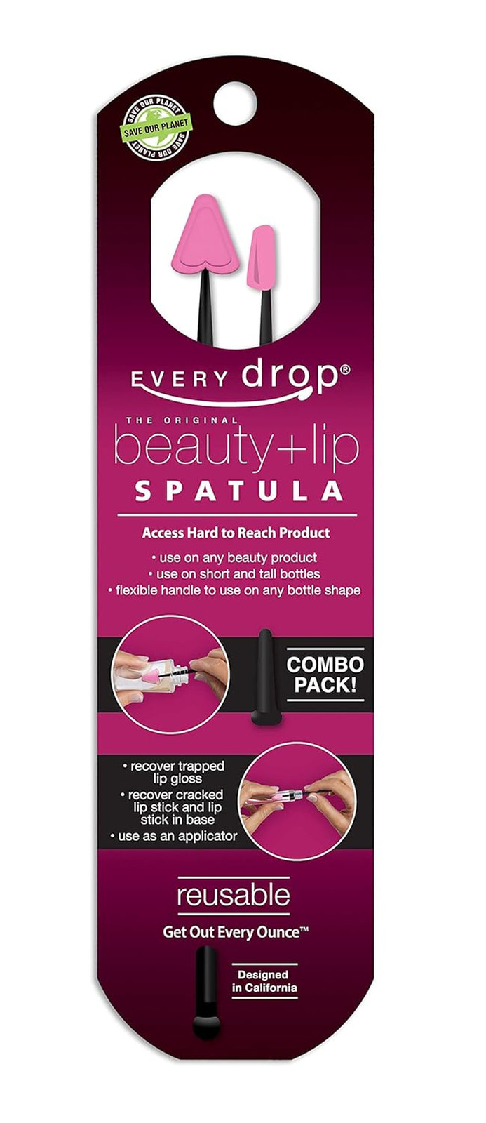 Beauty + Lip Spatula Combo, Last Drop, Get Hard to Reach Beauty and Lip Products