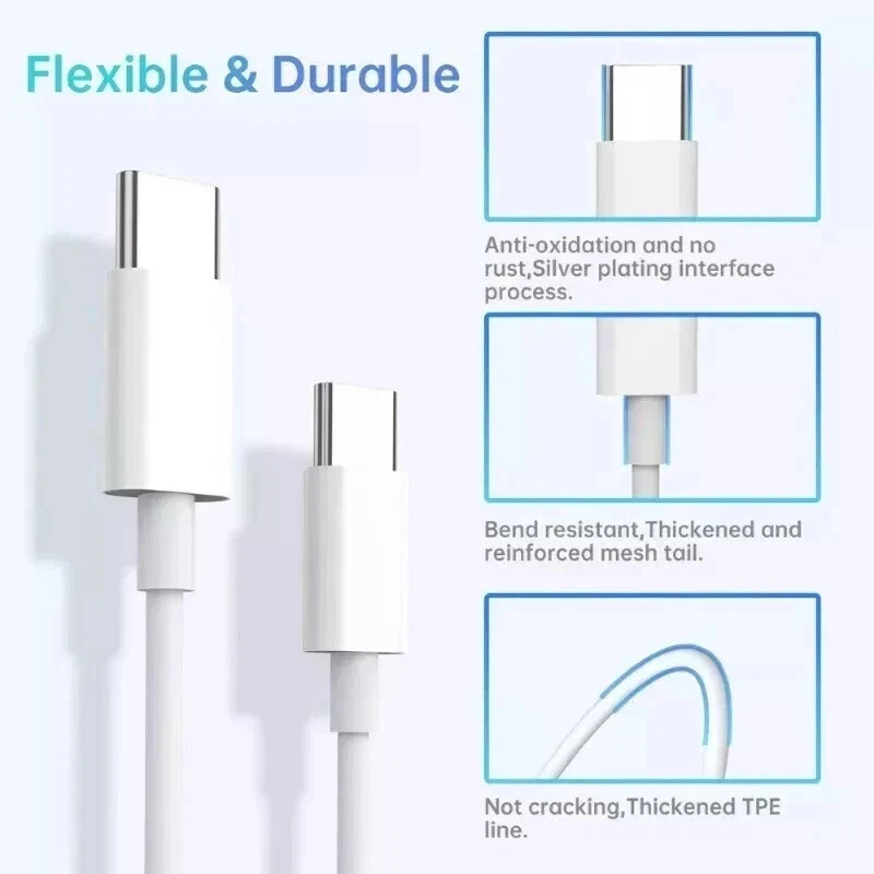 OEM Google USB-C Fast Charger & USB-C to USB-C Cable Set Google Pixel 7,8,9 Pro
