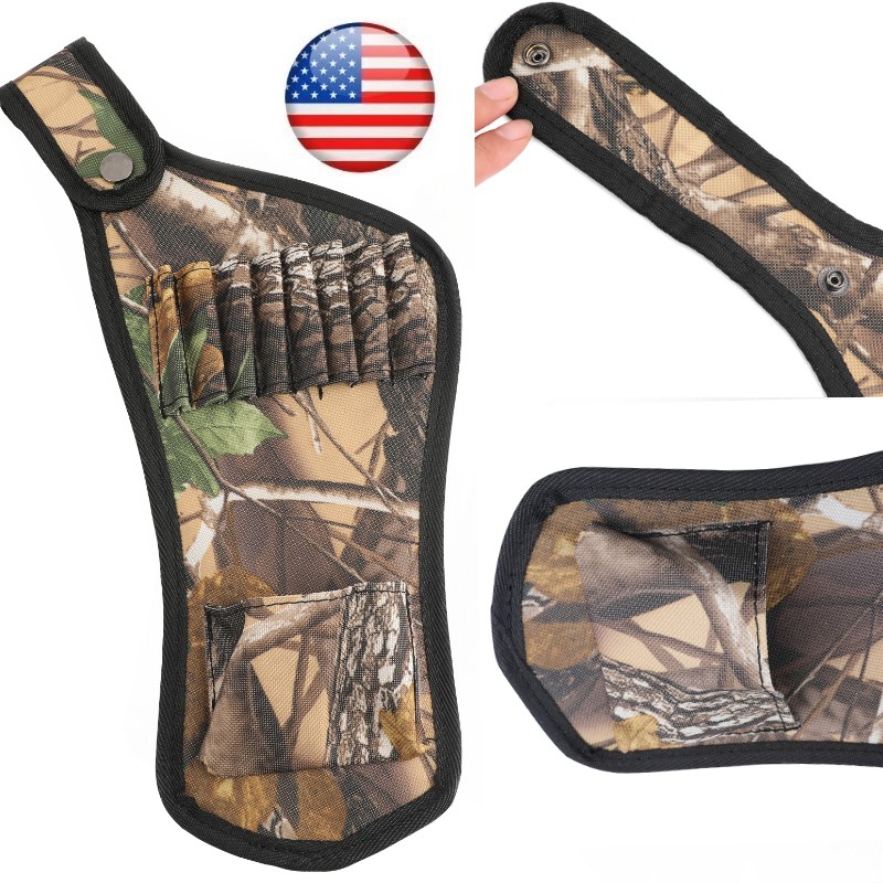 Archery Crossbow Arrow Quiver Bag Holder Pouch 8 Holes Waist Hip Belt Portable