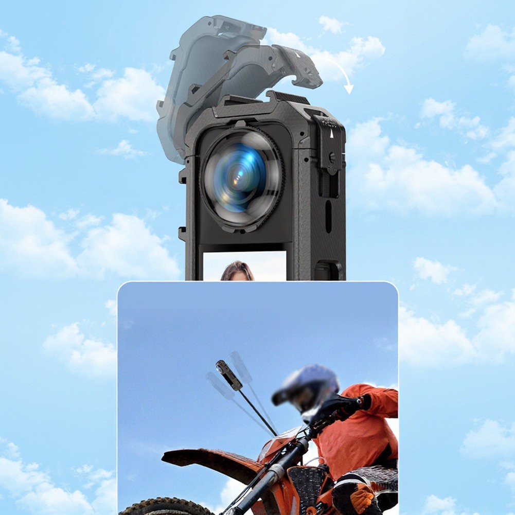 Quick Release Magnetic Frame Compatible with For Insta360 X5 Black PC Cage