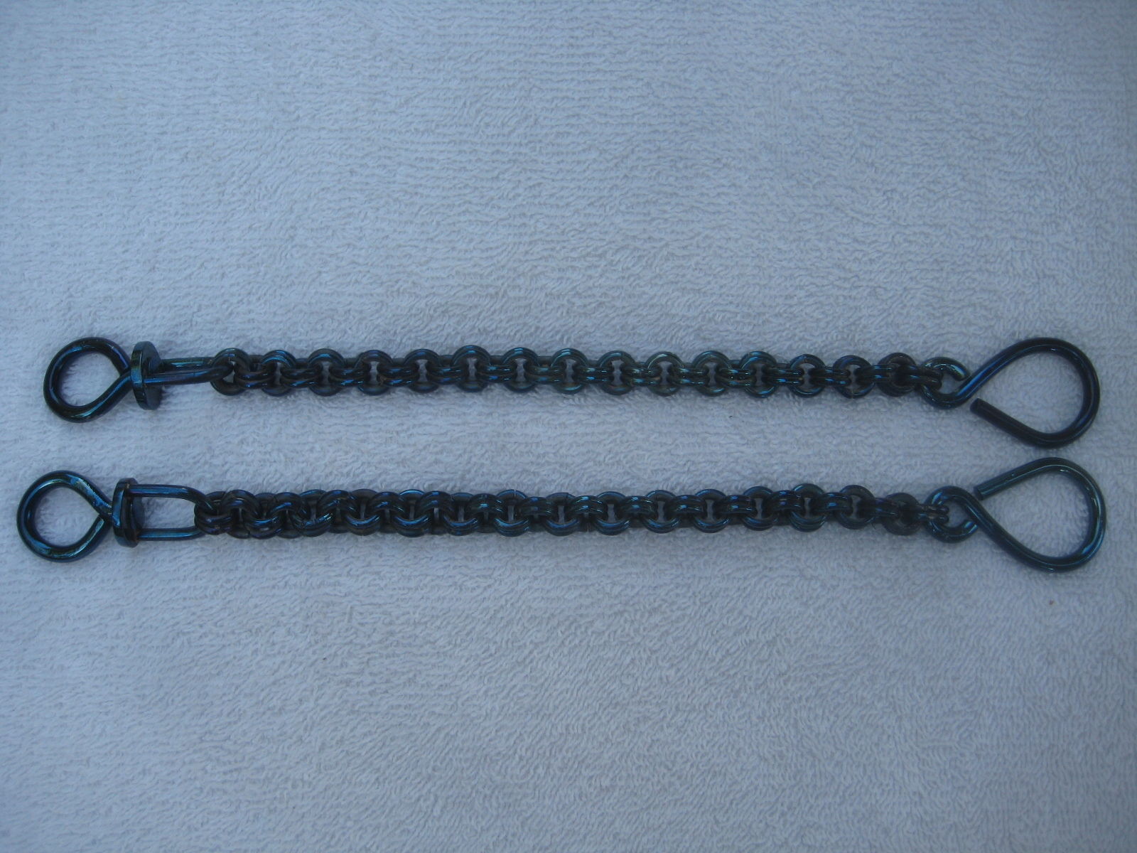 Rein Chains Prod. #BBR-09     10 inches long, Patina, Stainless