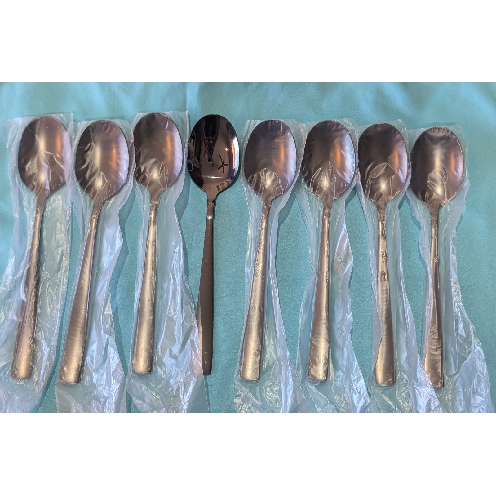 8 larger Black Spoons 7" x 1.5" New