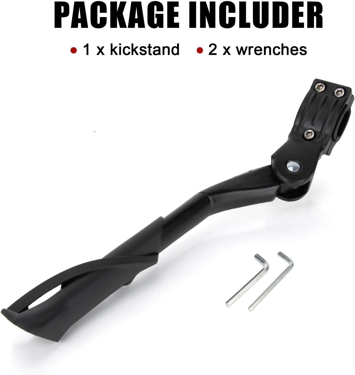 E Bike Kickstand for Adult Bikes, PSLER Adjustable Ebike Kickstand Heavy Duty An
