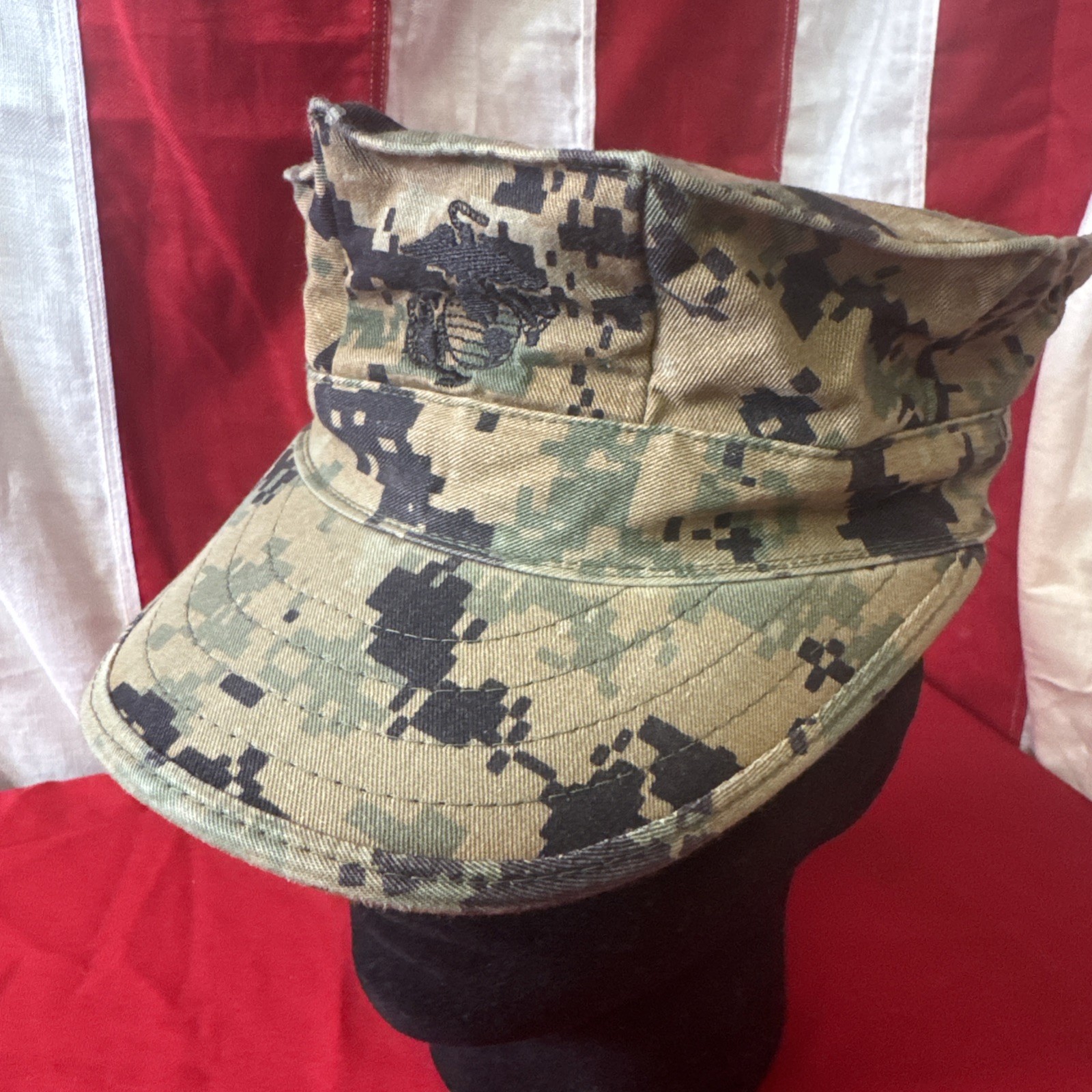 SMALL USMC COVER GARRISON MARPAT WOODLAND US MARINE CAP HAT E231