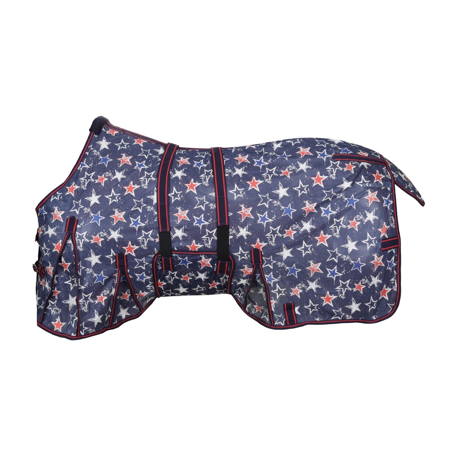 Showman Star Spangled mesh miniature horse 42" - 46" fly  sheet w/belly wrap