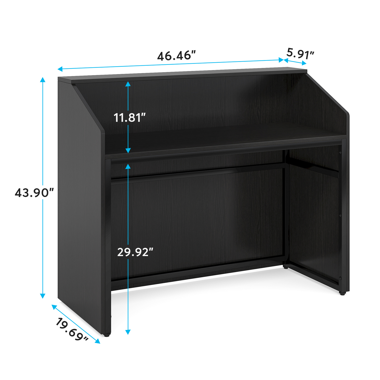 Tribesigns Reception Desk with Counter, Modern Front Desk Reception Room Table