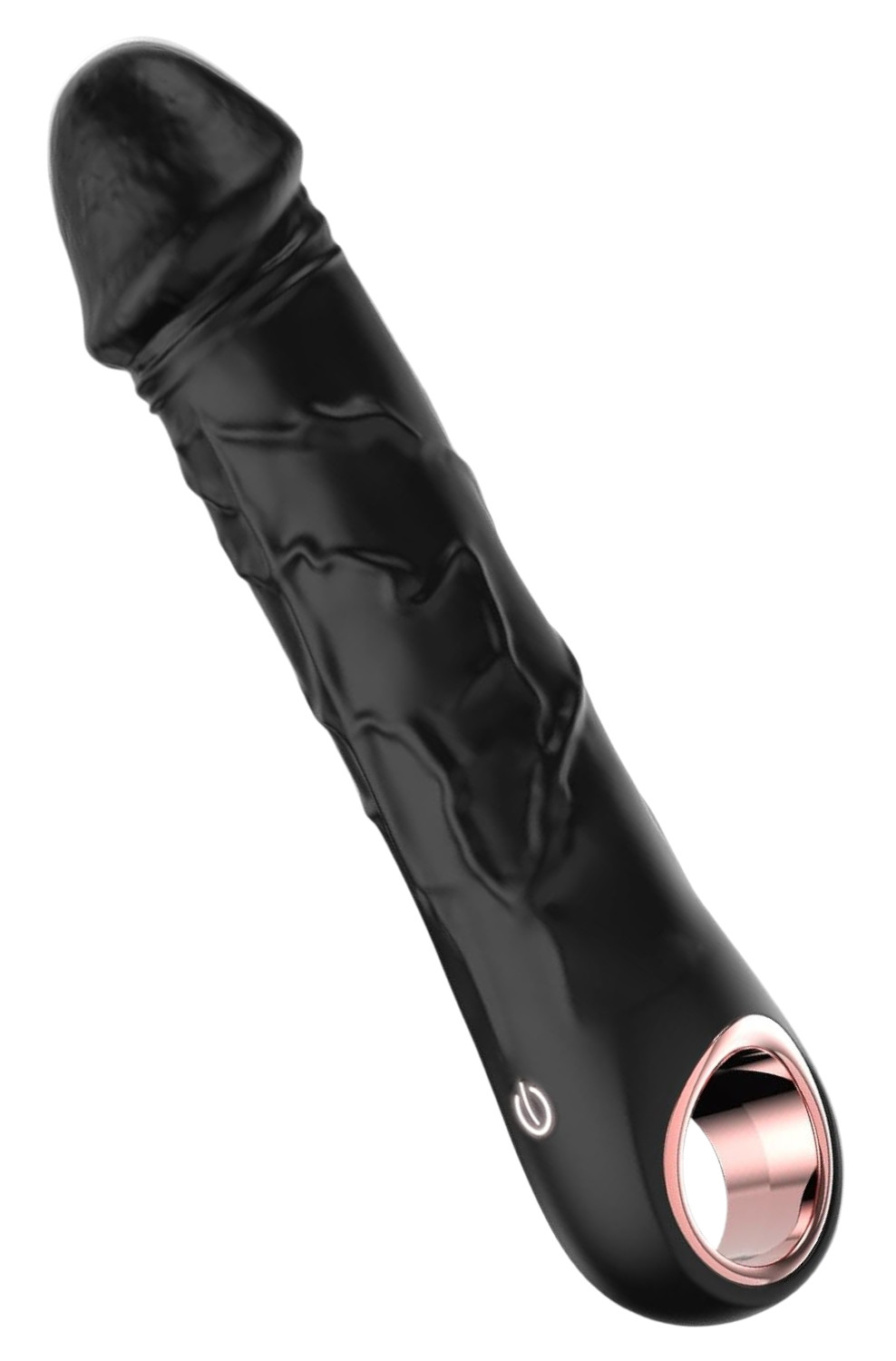 G-Spot Dildo Vibrator w/ 10 Vibrations, 7.1" Long w/Type-C Charging Port - Black