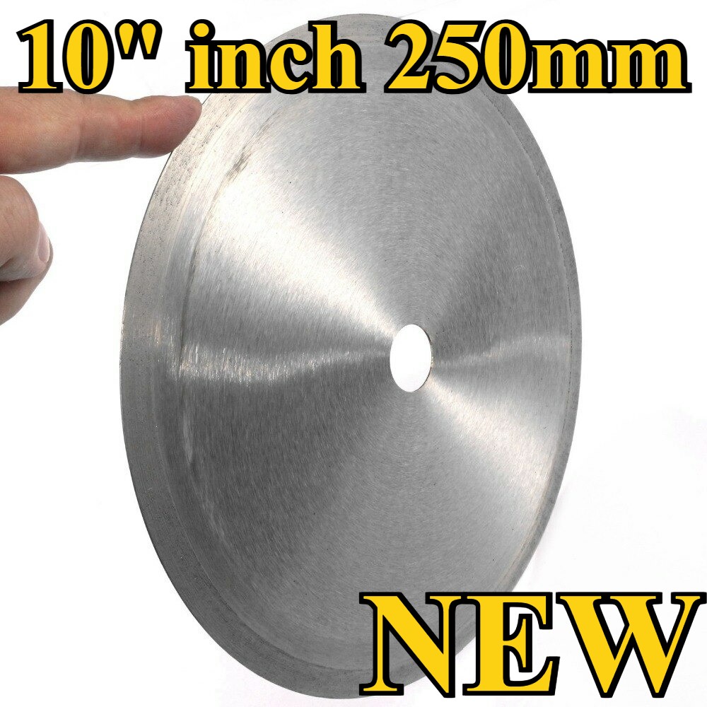 10" (250mm) SINTERED Diamond Lapidary Saw Blade - 1" Arbor Trim Stone Blade