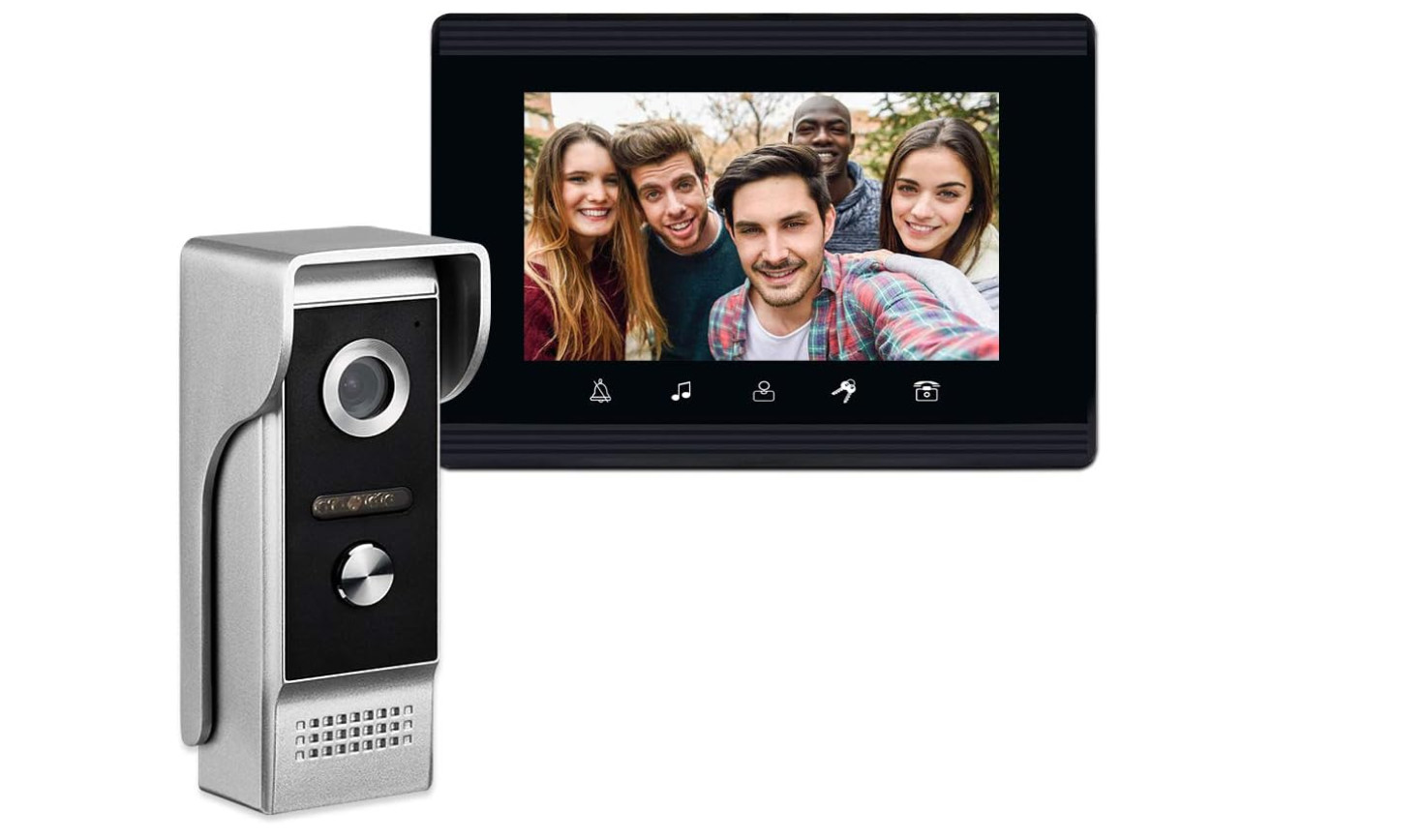 Timbre Con Camara Para La Puerta De La Casa Inalambrico Con Pantalla Telefono
