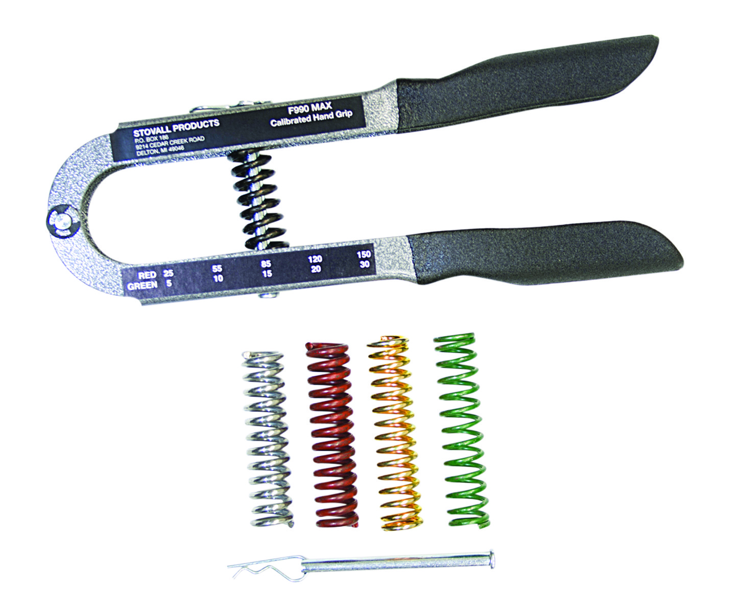 Power Hand Grip - Pro - 5-Spring Variable Tension (5 - 150 Lb)