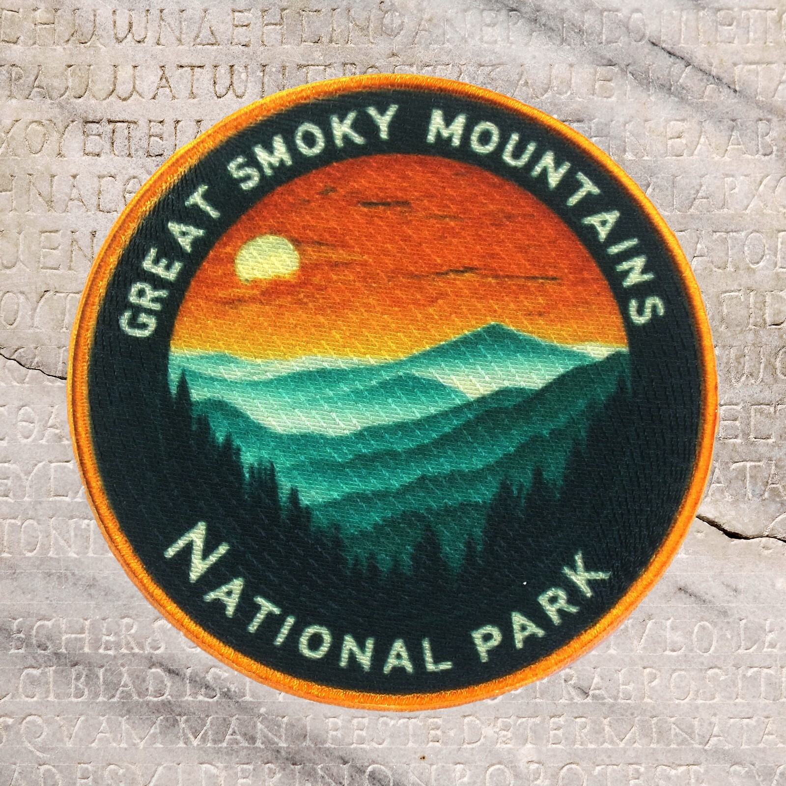 Great Smoky Mountains National Park Patch Iron-on Applique Nature Badge, Forrest