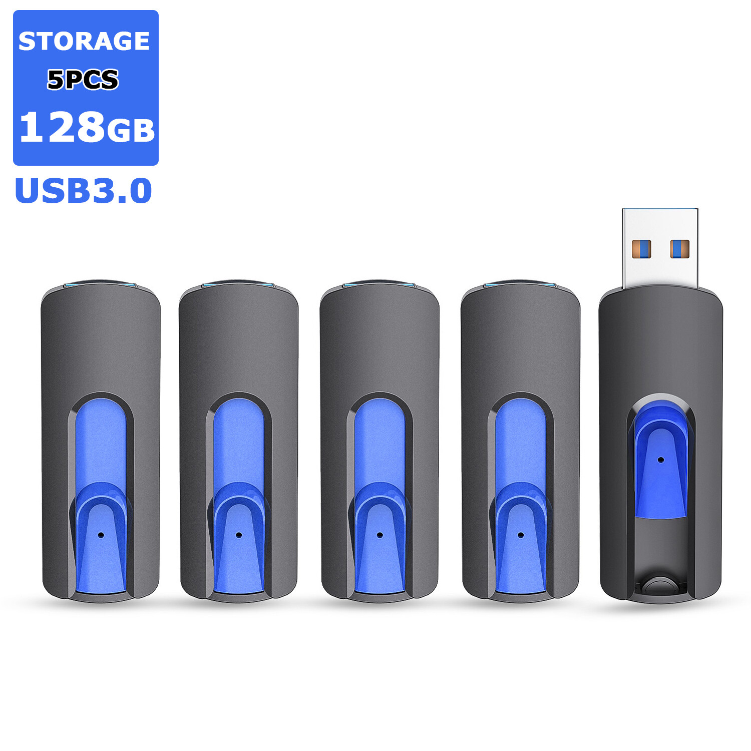 5/10PCS 128GB USB 3.0 Flash Drive Memory Stick Thumb Drive U-Disk for PC/Laptop