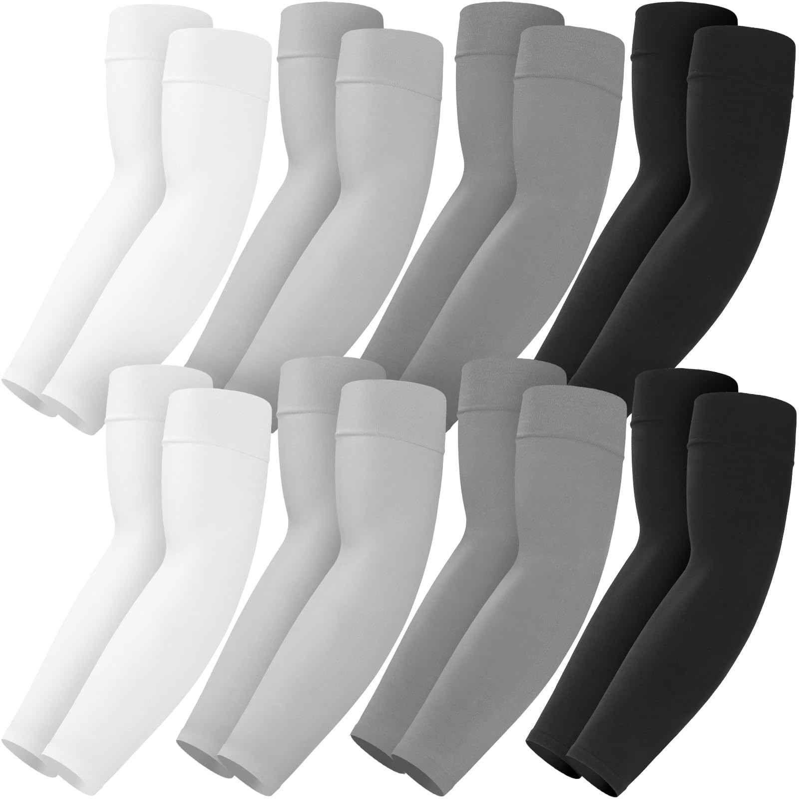 Mochabao 8 Pairs Soft Arm 2 Black + 2 White + 2 Dark Gray + 2 Light