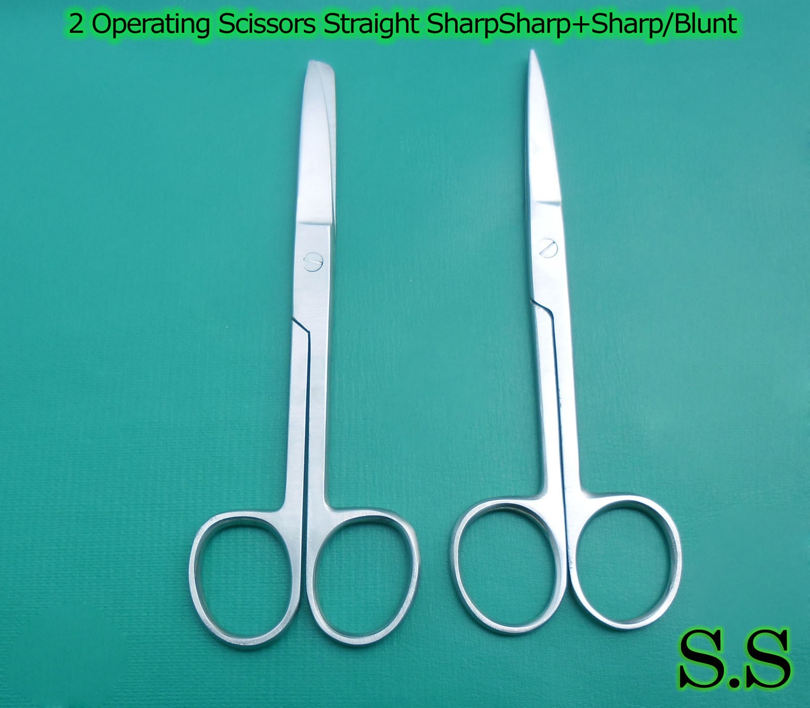 2 OPERATING DISSECTING SCISSORS 5.5"STRAIGHT SHARP/SHARP SHARP/BLUNT