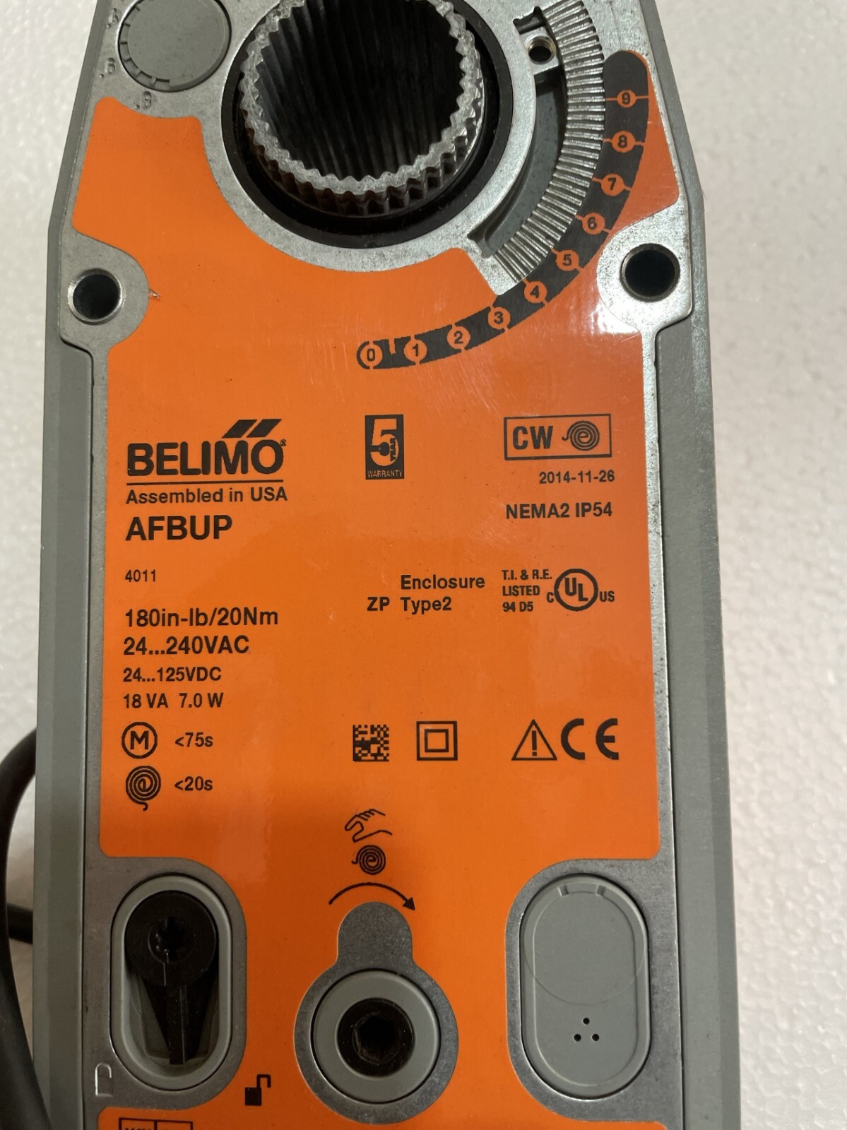 Belimo AFBUP Fire and smoke dampers / Spring-return actuator - Belimo AFBUP