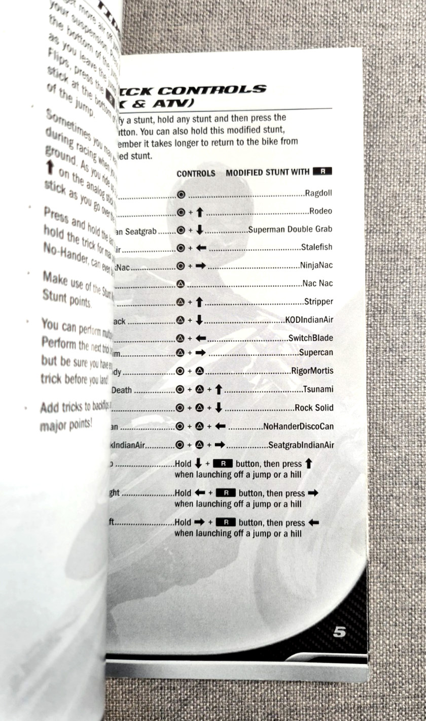 MX vs. ATV Untamed Instruction Manual Only - PSP