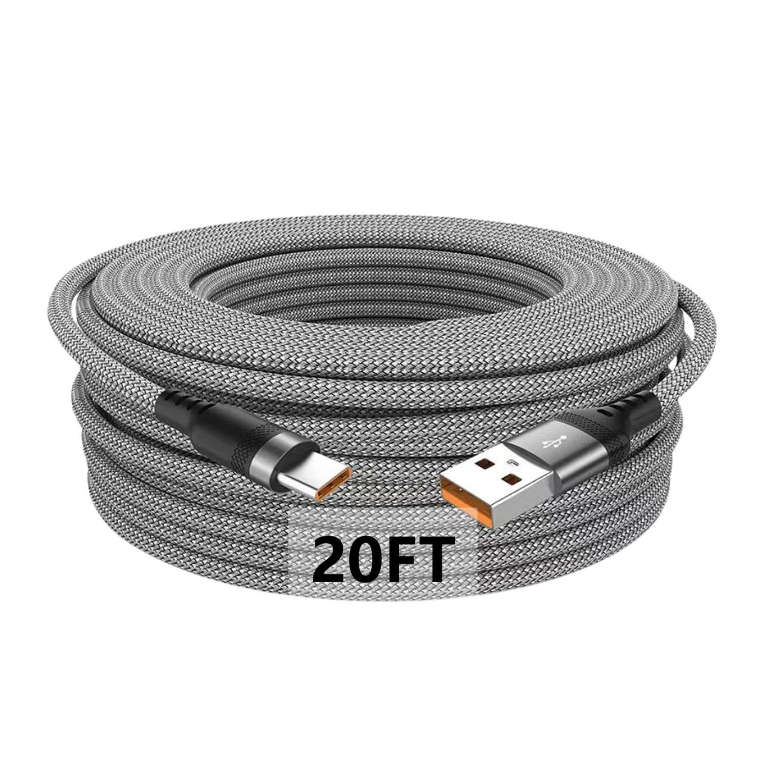 20FT USB C Cable, USB A to USB C 3A Fast Charger Cord, Extra Long Type C Char...
