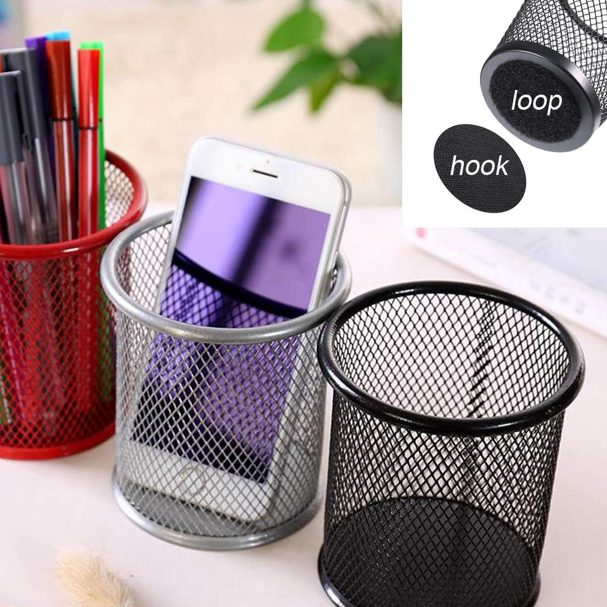Adhesive Tape - 16PCS Hook and Loop Fasteners - Double Sided Adhesive Pads - Rug
