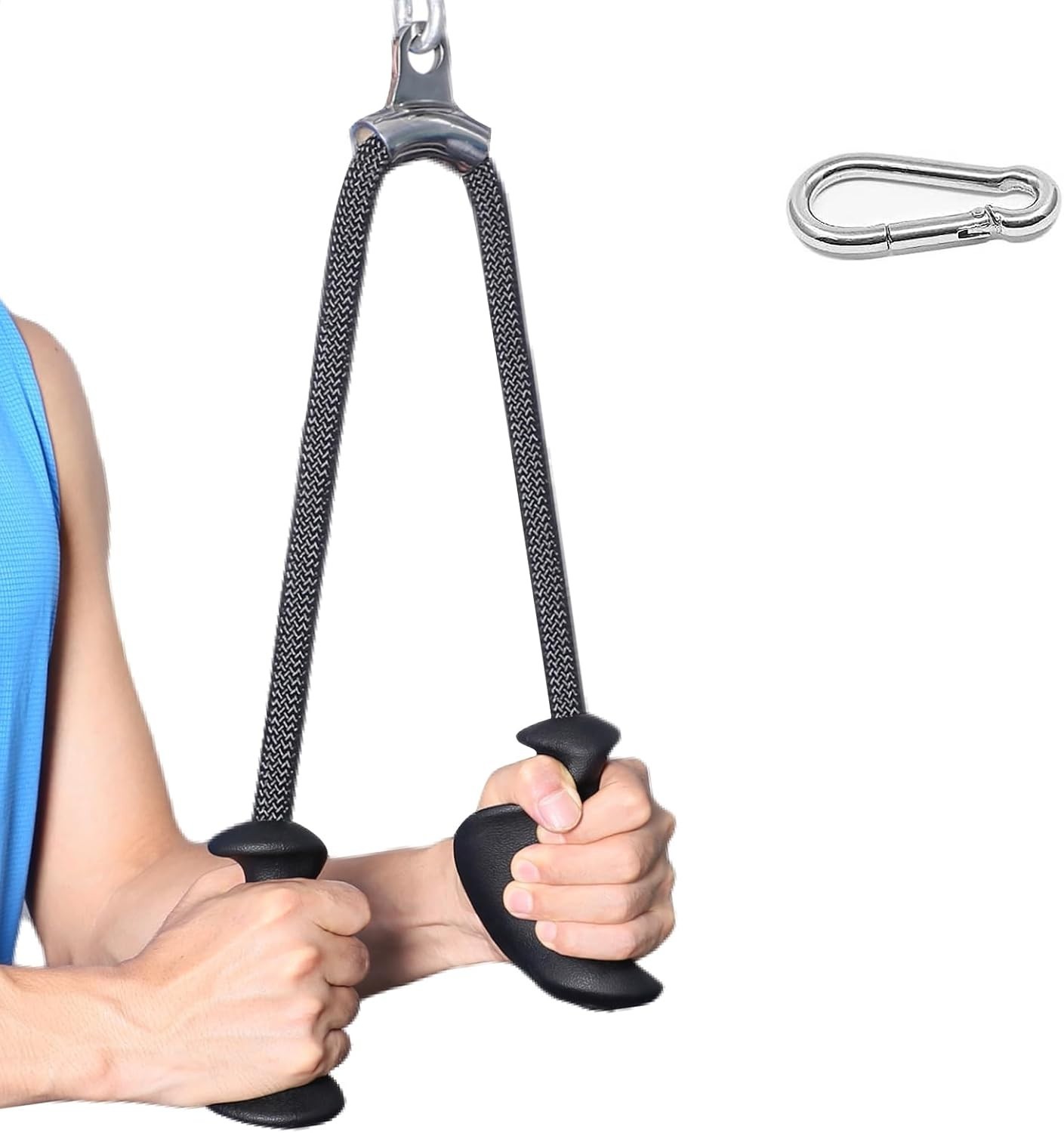 36 Ergonomic Tricep Rope Cable Attachment Exercise Machine Attachments Gym P