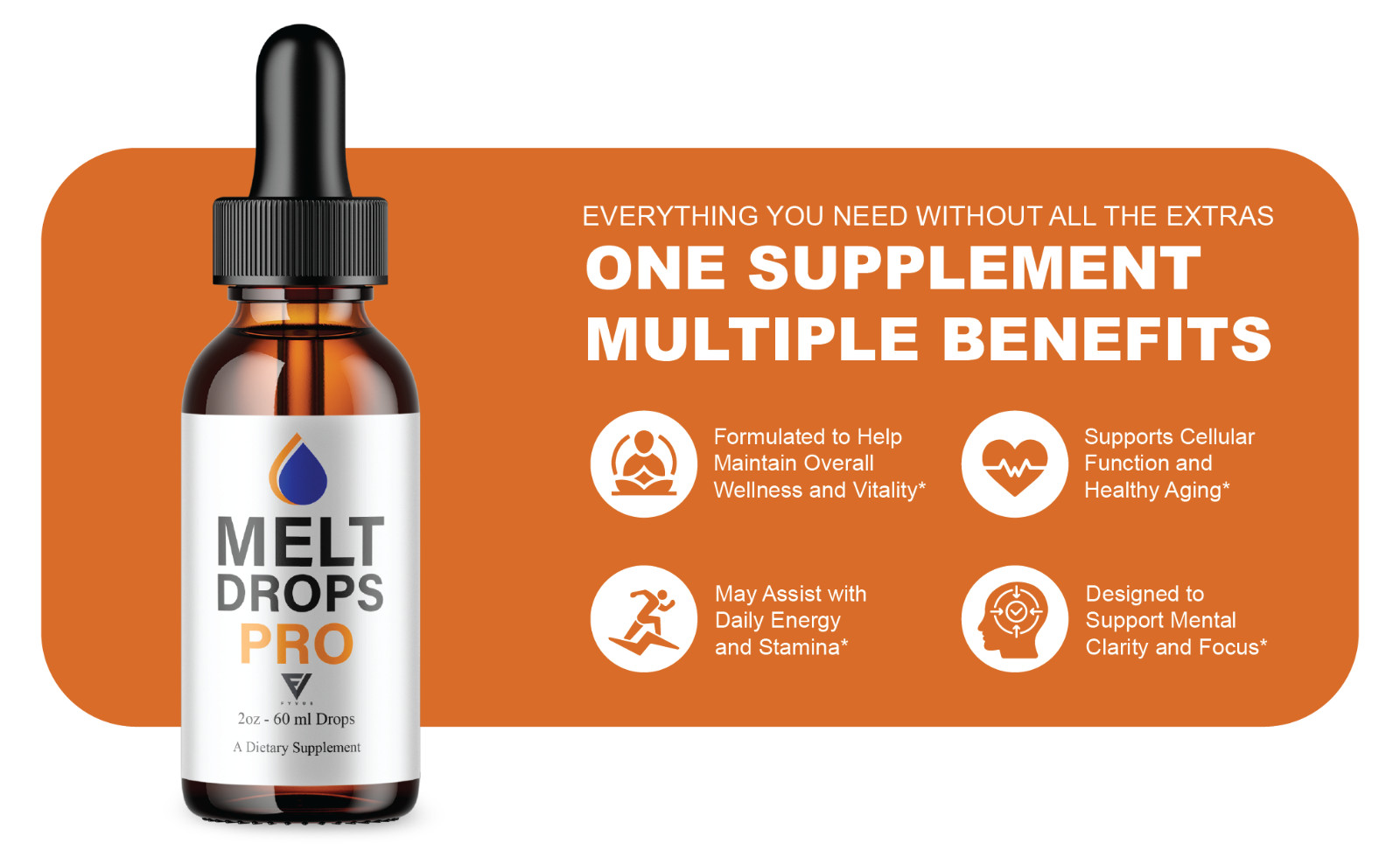 (2 Pack) Melt Drops Pro Supplement, Melt Drops Pro Weight Management (4oz)