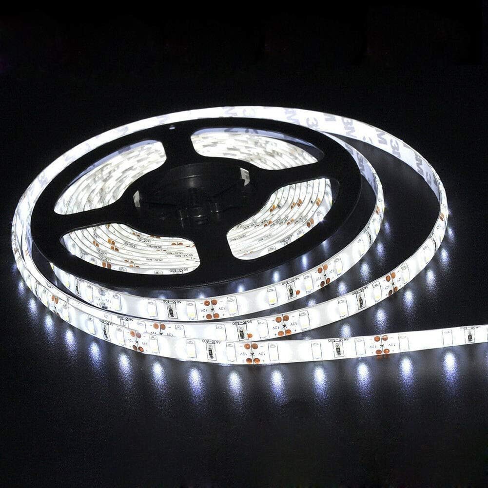 5M Super Bright 6000K Daylight White 5630 SMD 300 LED Strip Cuttable Lights 12V